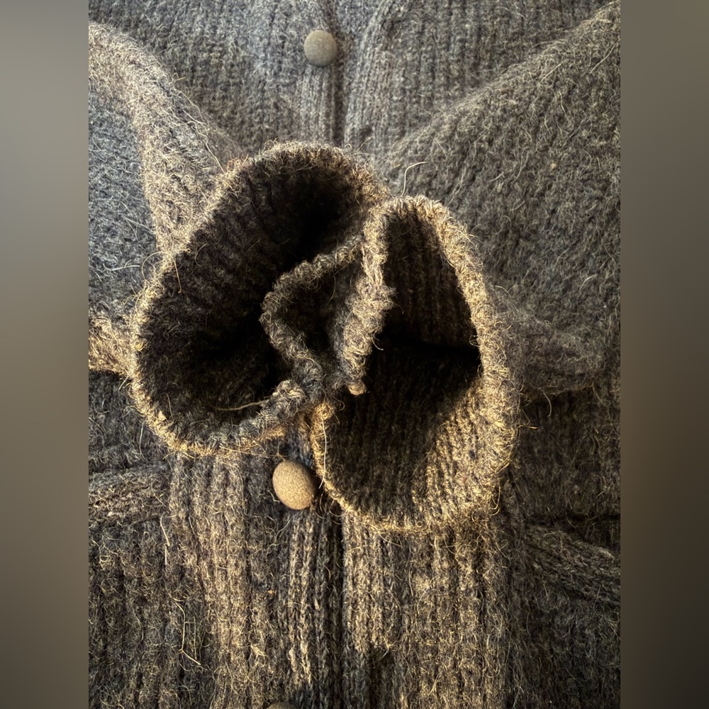 🚫SOLD🚫Vtg 60s Sears Sportswear 50/50 Mohair Wool Blend Cardigan Grey:Sz Small - Picture 15 of 16